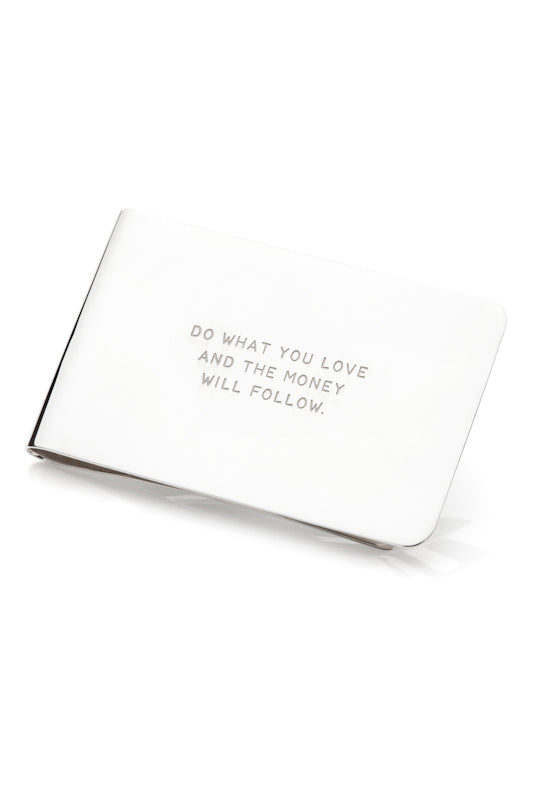 Alfred sterling silver personalised money clip